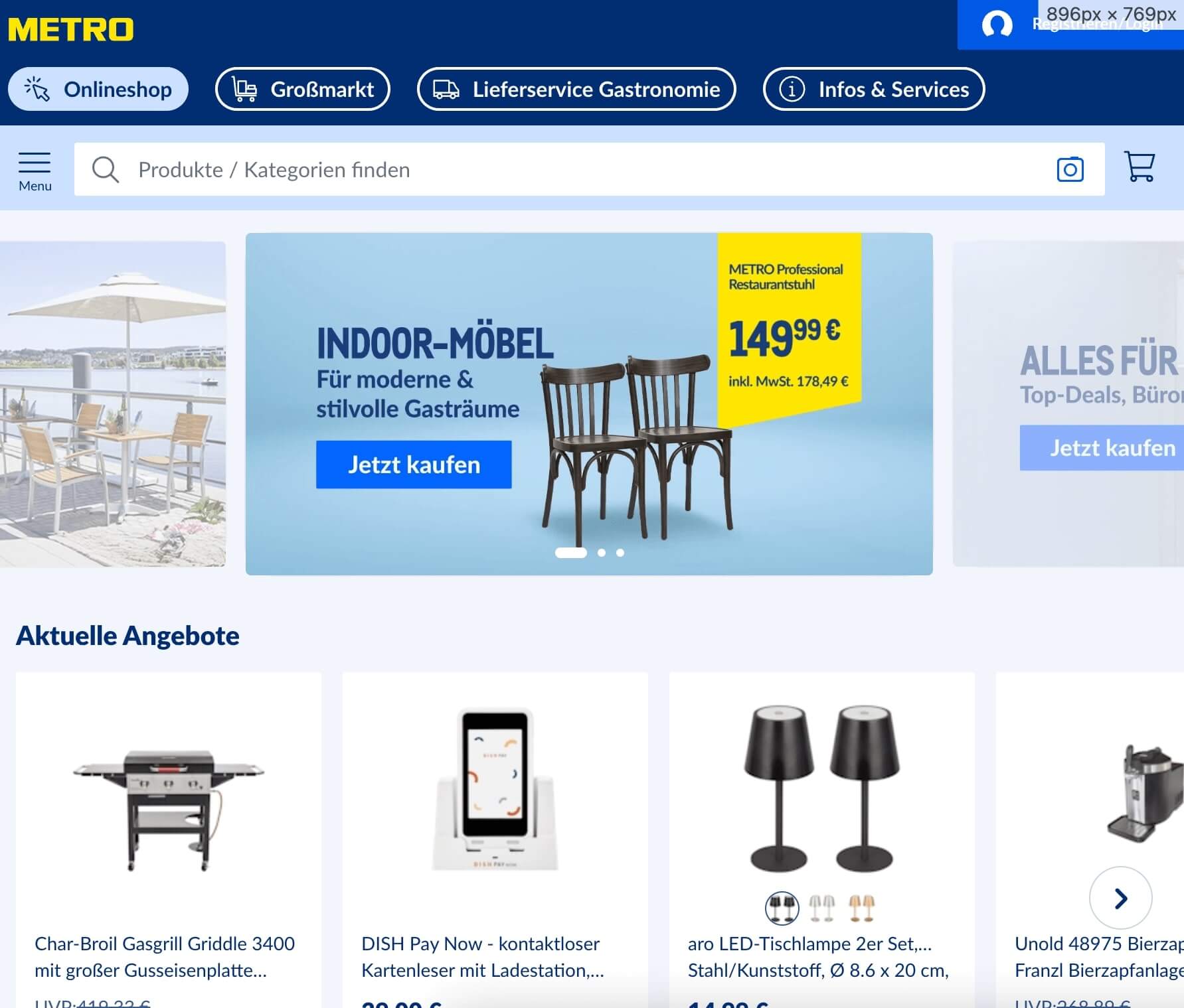 Marketplace Homepage for Metro Markets project screenshot