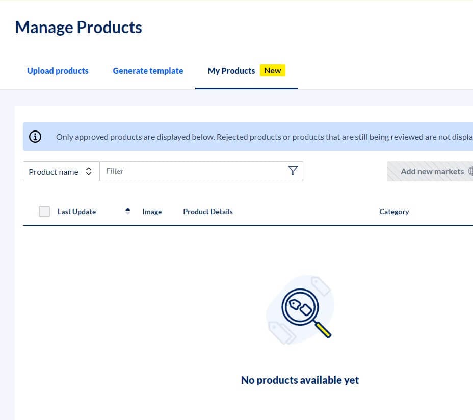 My Products for Metro Markets project screenshot